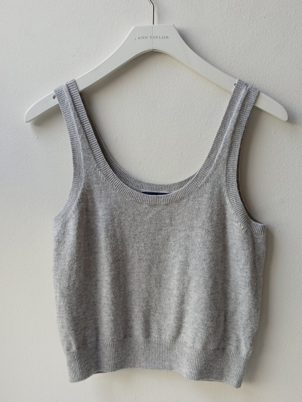 Gap Crop Sweater Tank Top Light Gray Women's Small